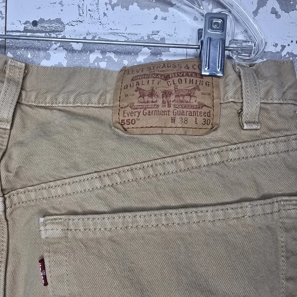 Levis 550 Jeans Mens 36x30 Relaxed Fit Tapered Leg Beige VTG Y2K Made In USA
